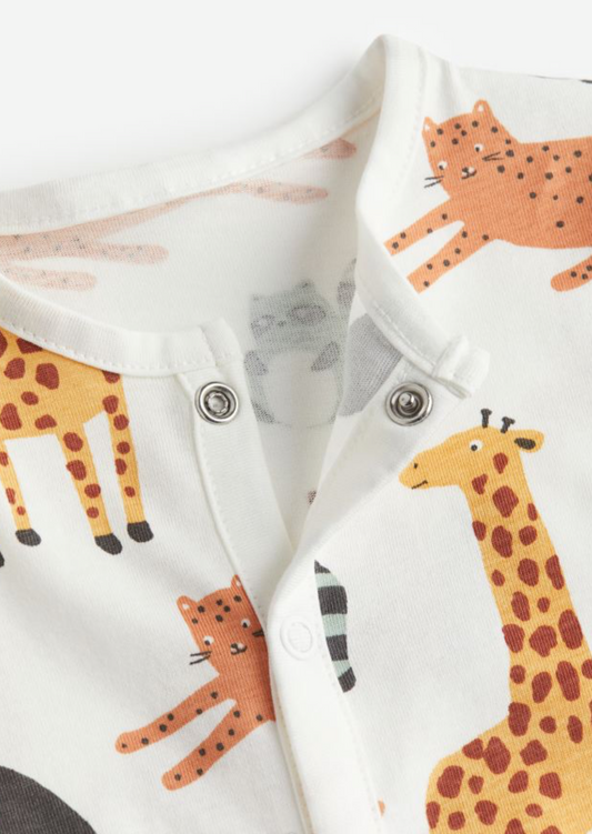 H&M Colourful Animals Sleepsuit