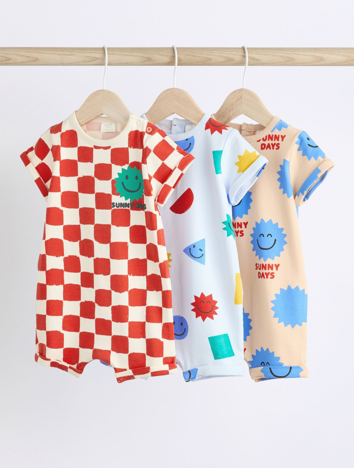 Next Sky Blue Shapes Romper