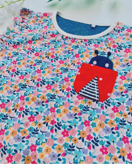 Next Floral lady bug Romper