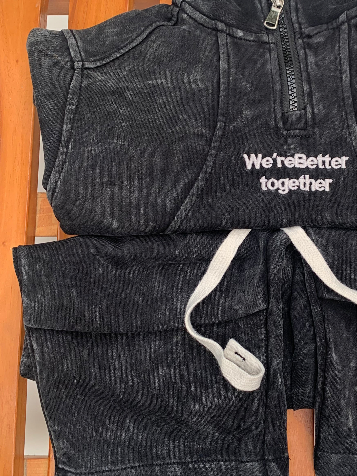 Washed "We're Better Together" Shirt & Trouser set