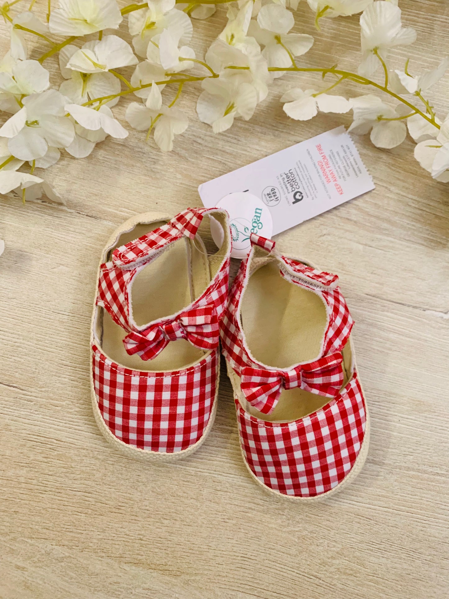George Red Checked Shoes