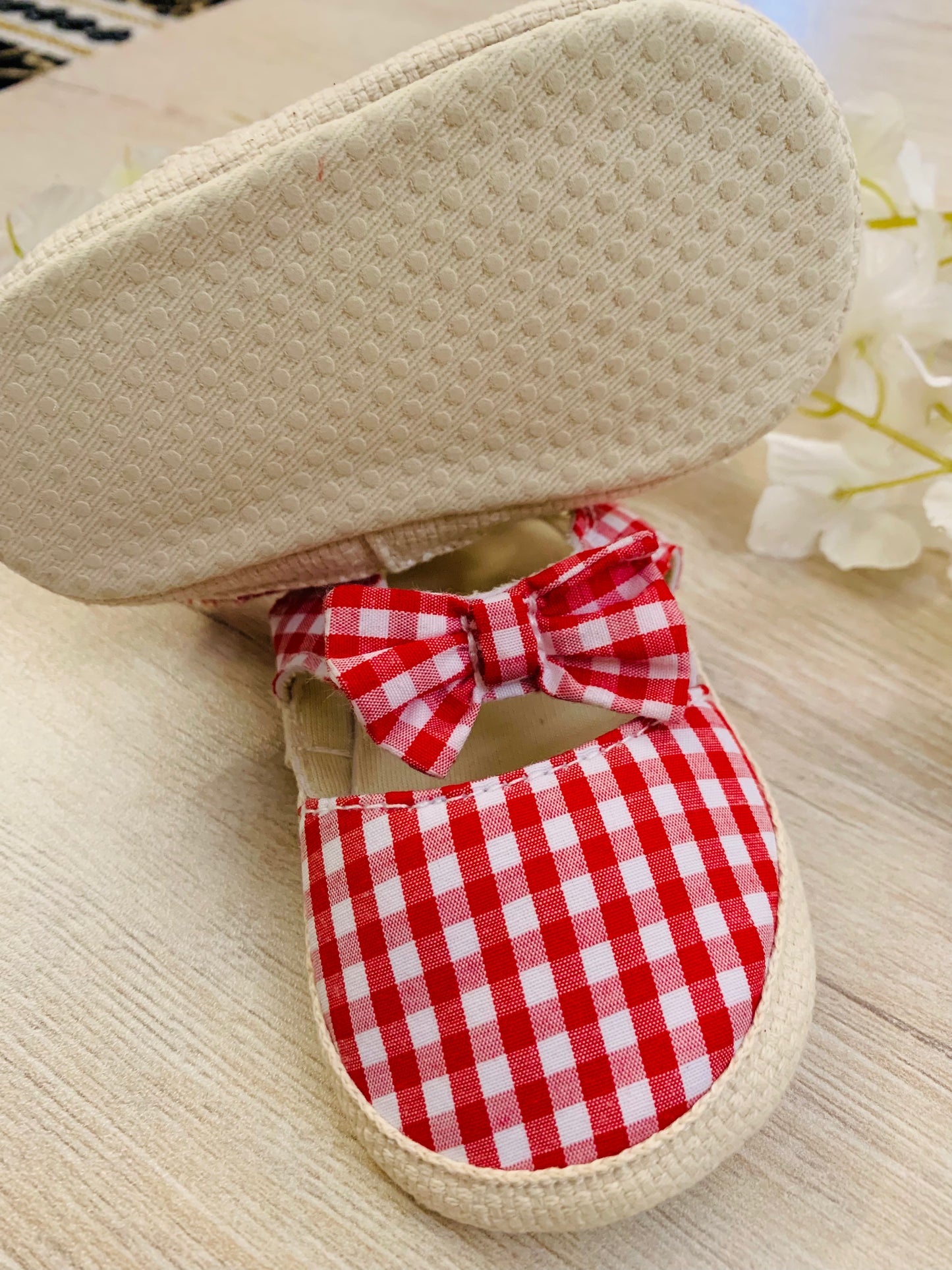 George Red Checked Shoes