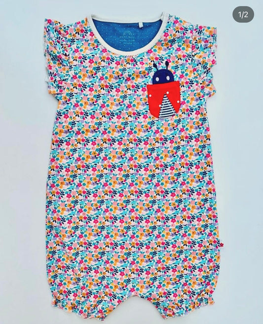 Next Floral lady bug Romper