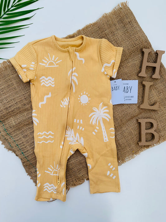 George beach vibes Ribbed Romper