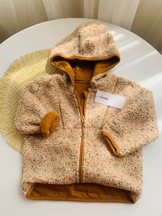 George Woollen Stone Borg Zip Jacket