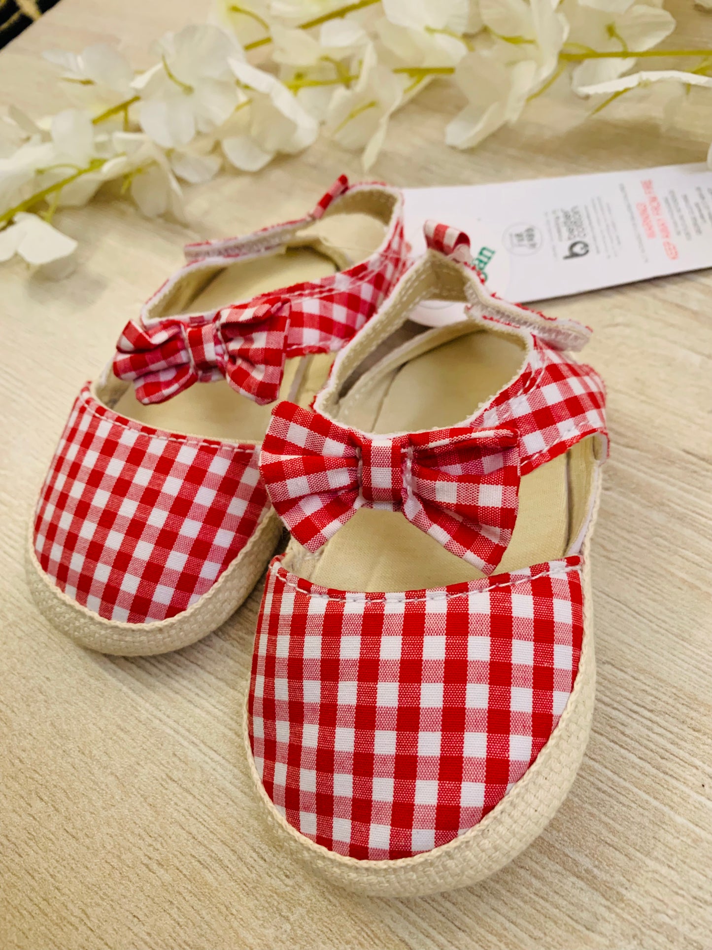 George Red Checked Shoes