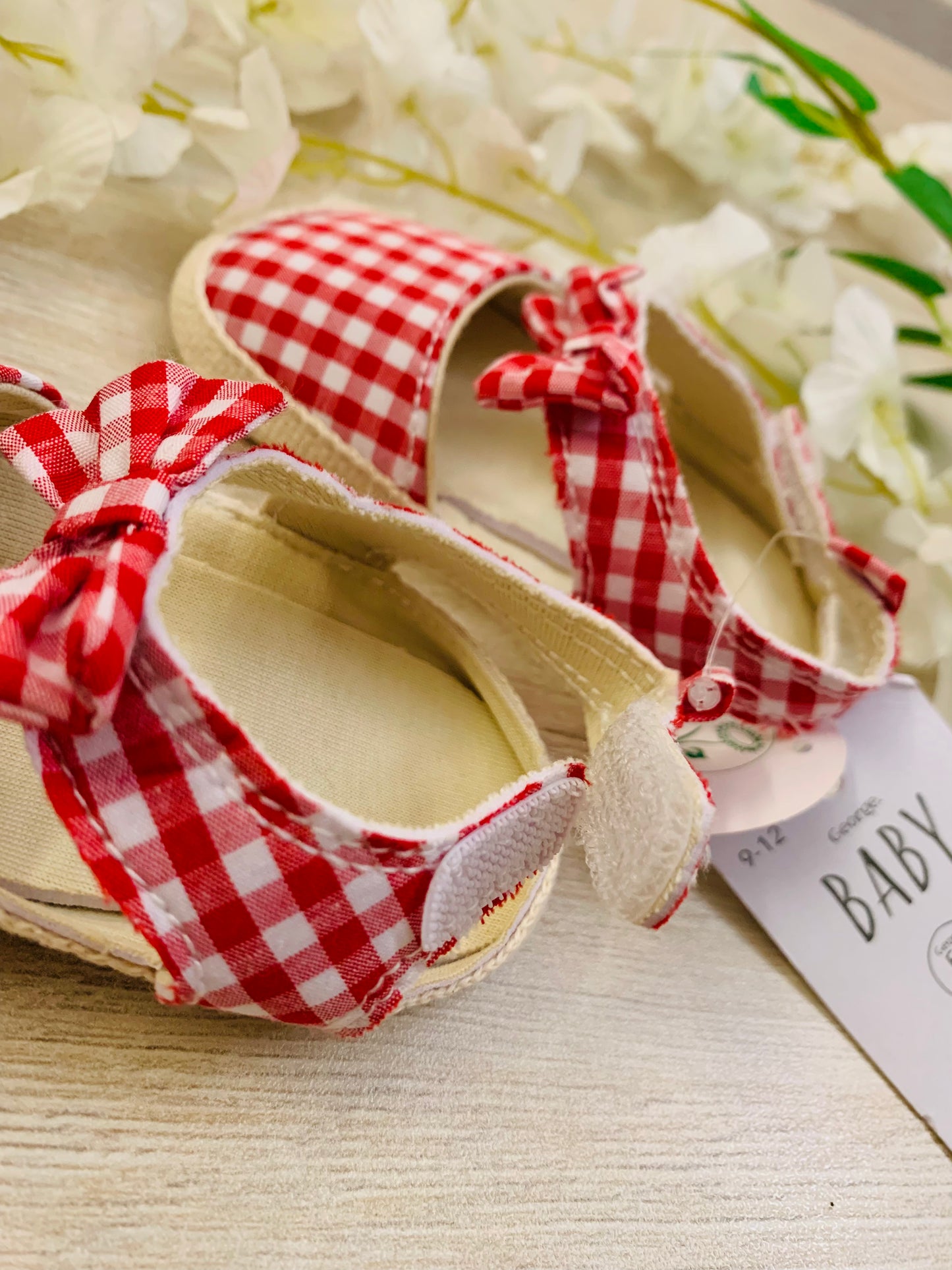 George Red Checked Shoes