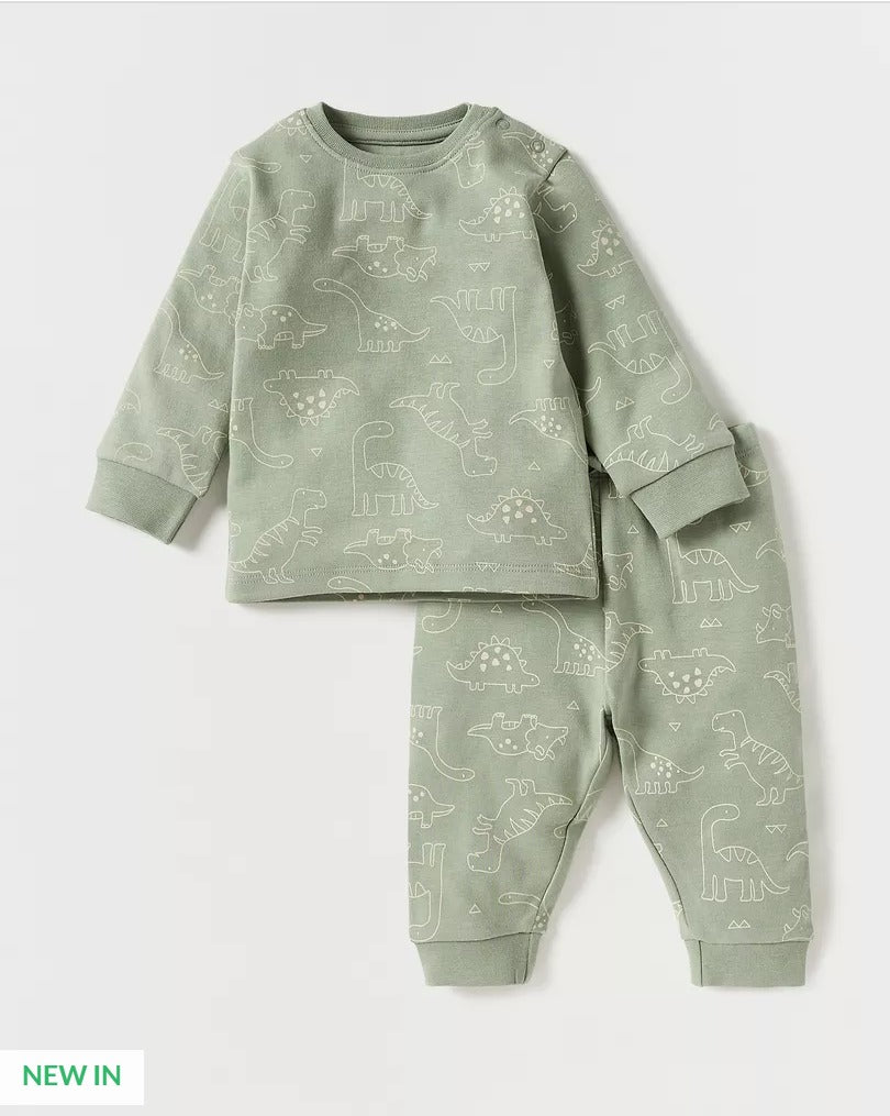 Juniors Pack of 2 Embroidered TRex PJ Set