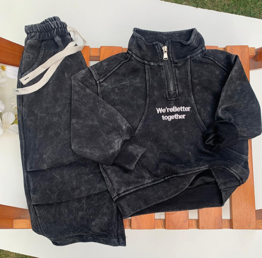 Washed "We're Better Together" Shirt & Trouser set