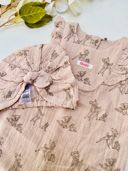 George Bambi Romper With Cap