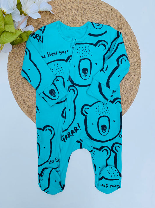 George "Hello" Print Sleepsuit