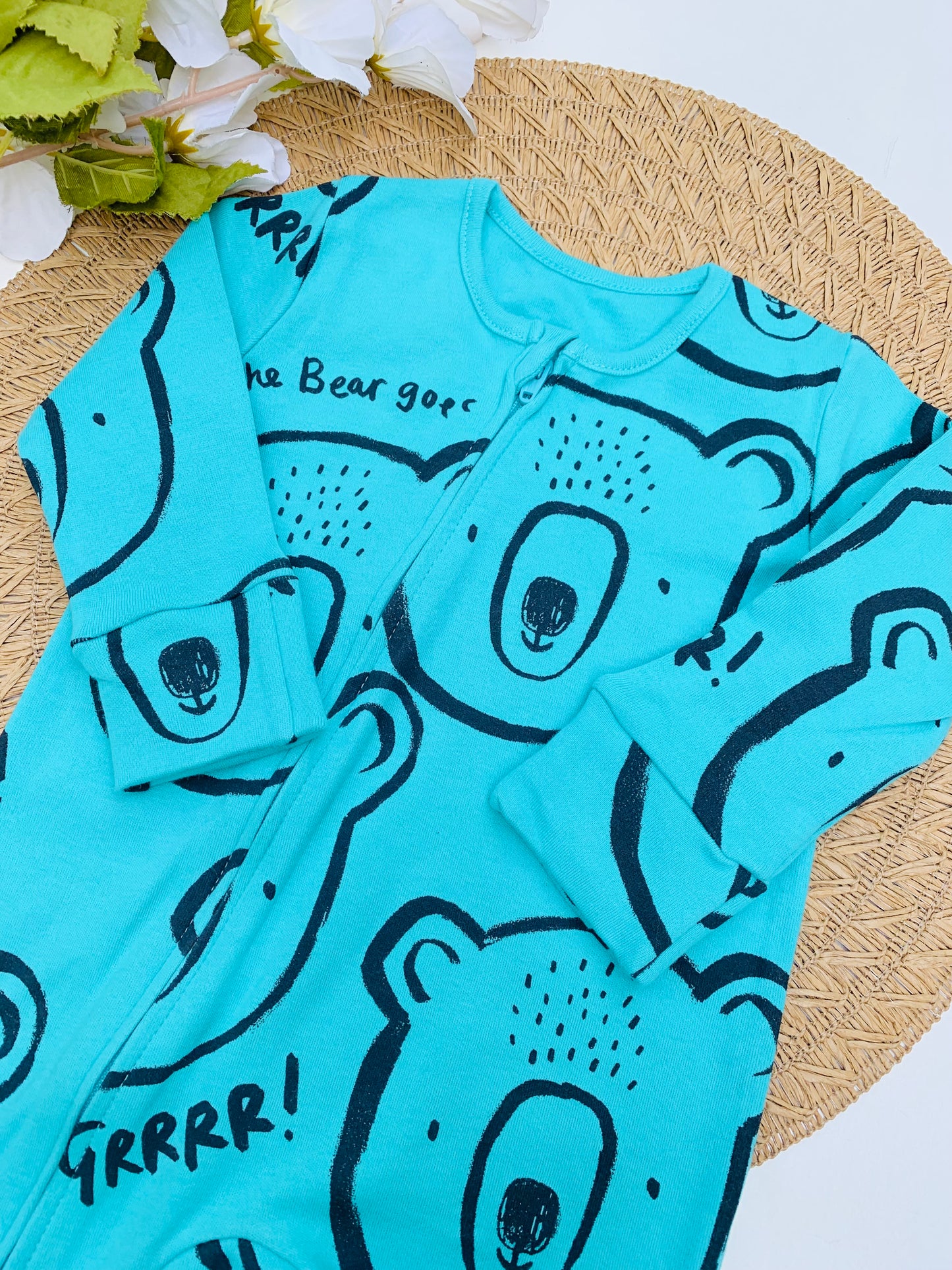 George "Hello" Print Sleepsuit