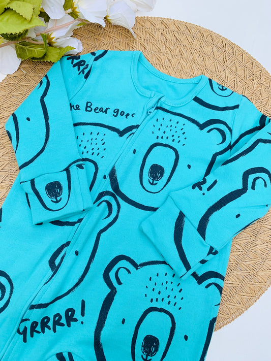 George "Hello" Print Sleepsuit