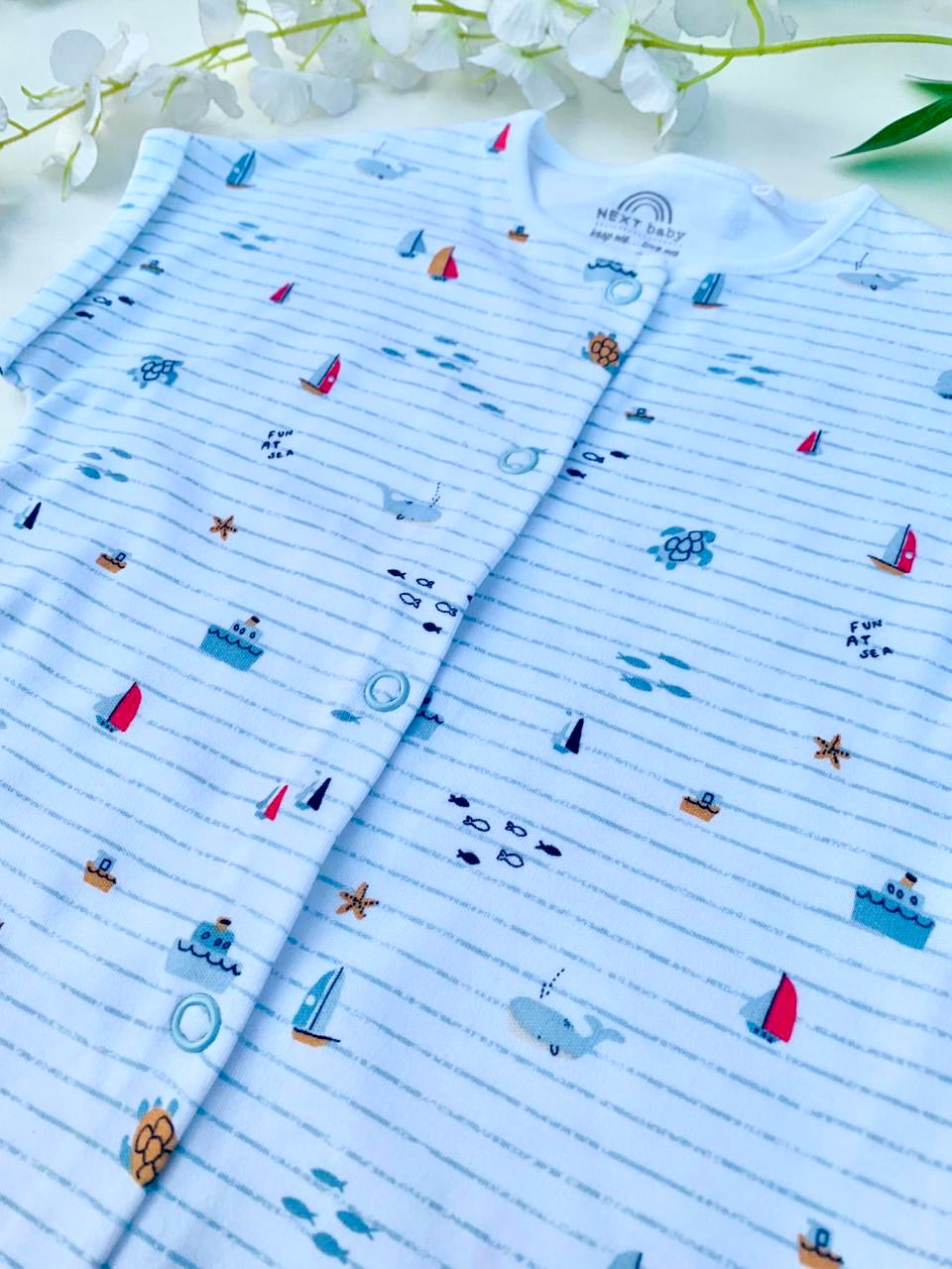 Next Printed Small Boats Romper