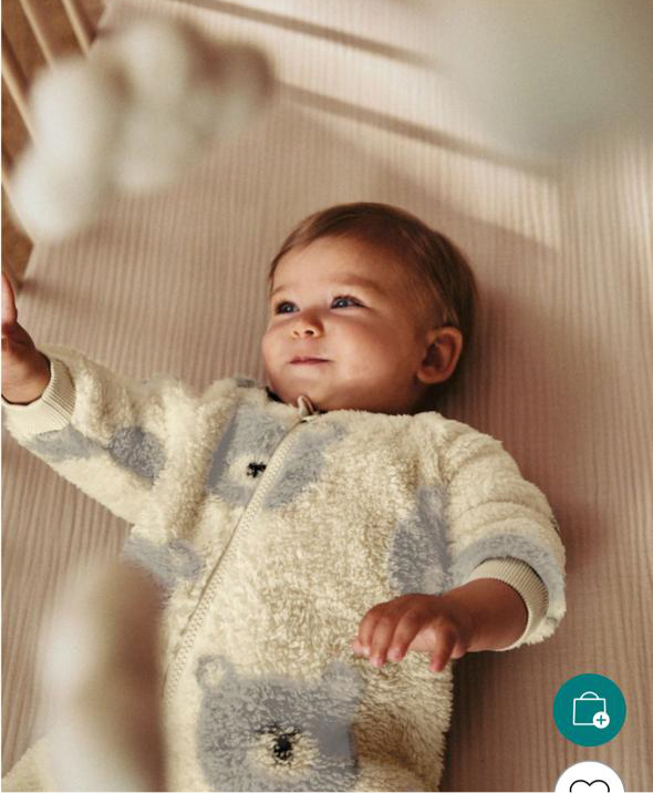 Next Sherpa Bear Sleepsuit