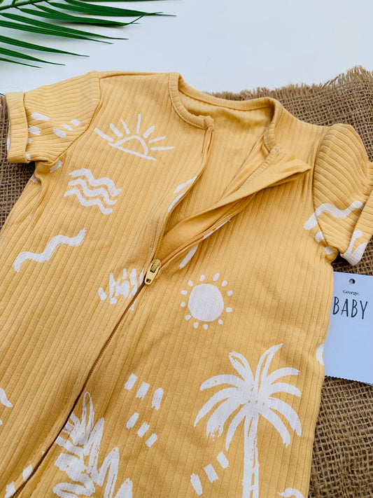 George beach vibes Ribbed Romper