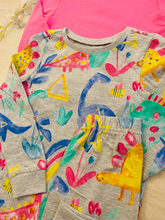 Tu Clothing Rainbow Print Pack Of 2 Pj Set