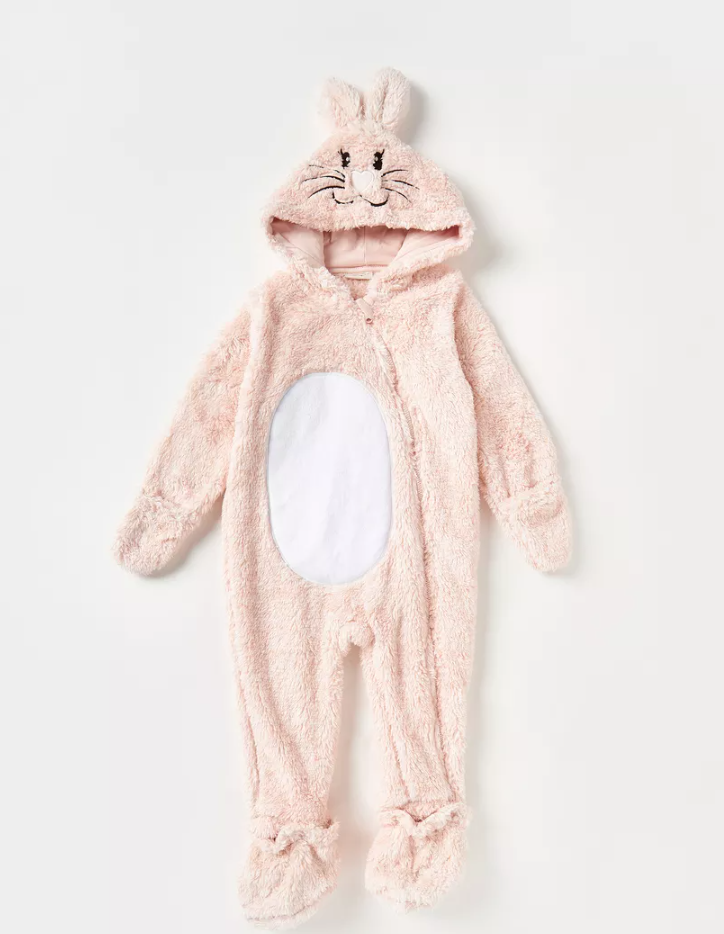 Juniors Sherpa Hooded Sleepsuit