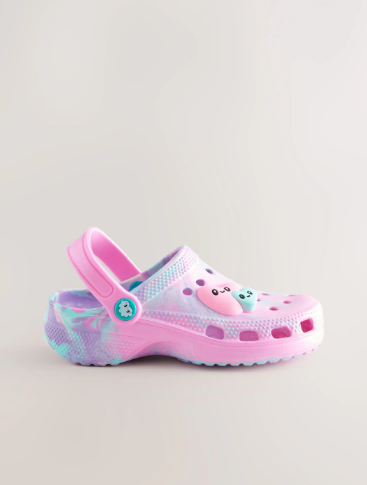 Next Pastel Heart Clogs with Back Strap