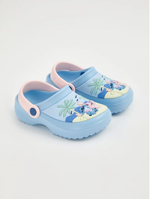 George Disney Stitch & Angel Beach Light Clogs