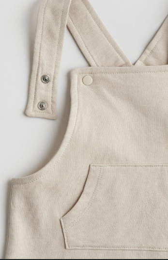 H&M Solid Beige Dungarees