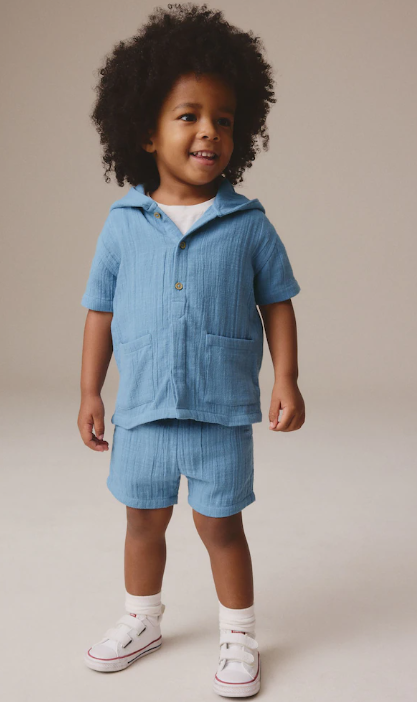 Next Hooded Shirt & Shorts Set