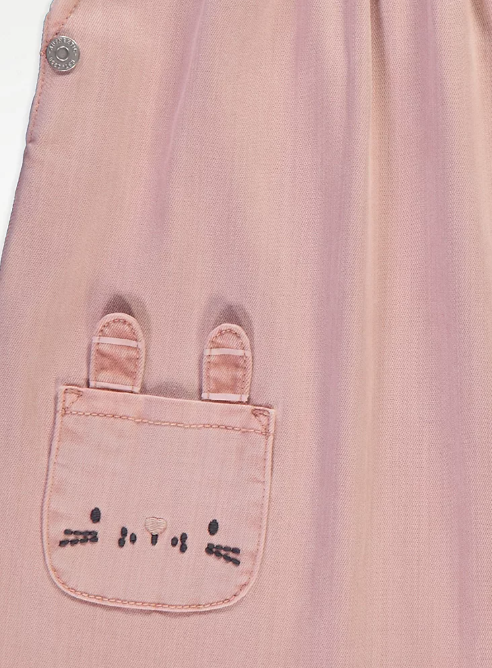 George Bunny Pinafore and Striped T-Shirt Outfit