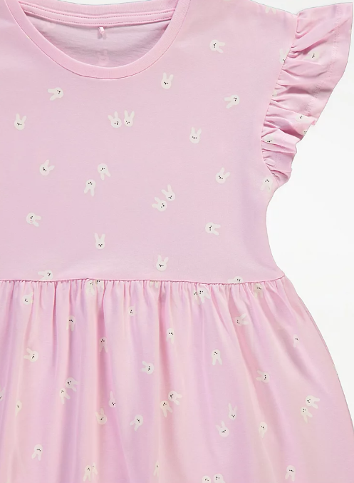 George Bunny Print Dress & Bag