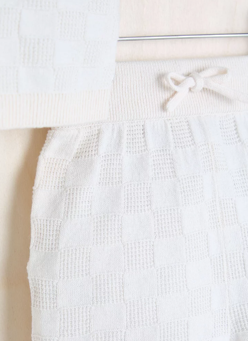 George Knitted Checked Shirt & shorts Set