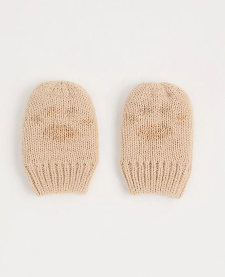 George Teddy Bear Bobble Hat and Mittens Set