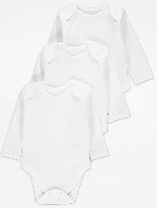 George Pack of 3 Long Sleeve Bodysuits
