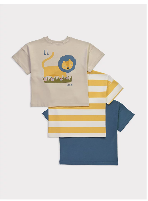 George pack of 3 Print T-Shirts