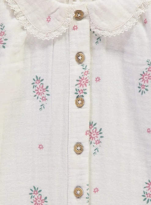 George Collared Blouse and Trouser Set
