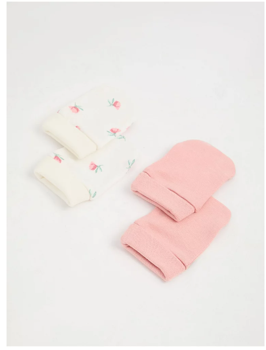 George Floral pack of 2 Caps & mittens Set