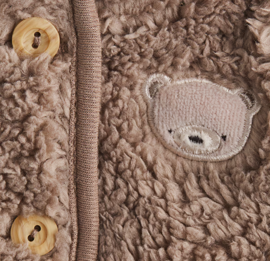 H&M Embroided Teddy jacket