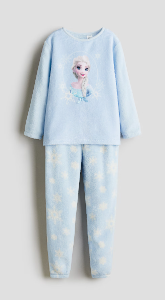 H&M Fleece Elsa Shirt & Trouser Set