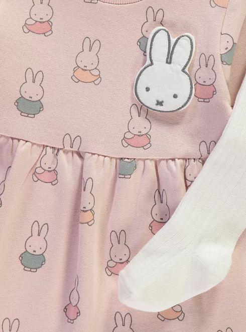 George Miffy Print Sweat Dress and Leggings Outfit