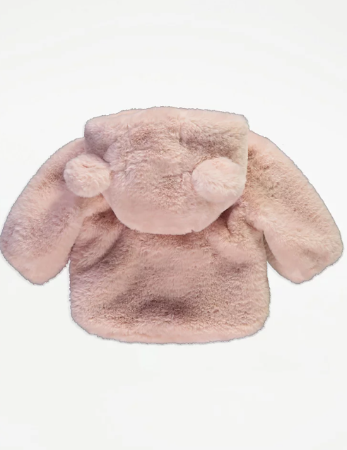 George Faux Fur 3D Ear Hood Jacket