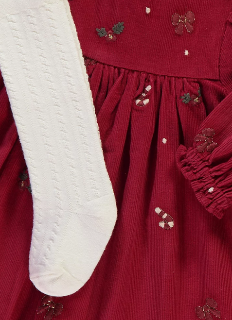 George Embroidery Dress and leggings Outfit
