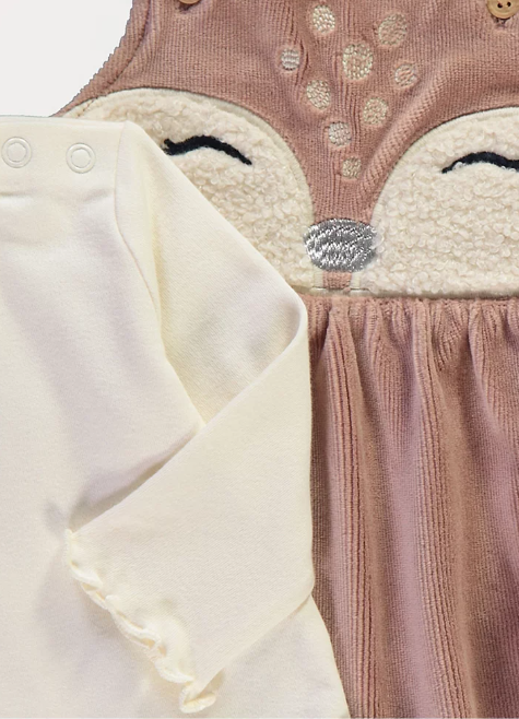 George Deer Cord Dress Bodysuit with leggings