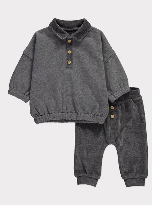 George Polo Top & Corduroy Trouser Set