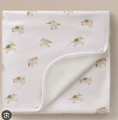 George Baby Unicorns Print Fleece Blanket