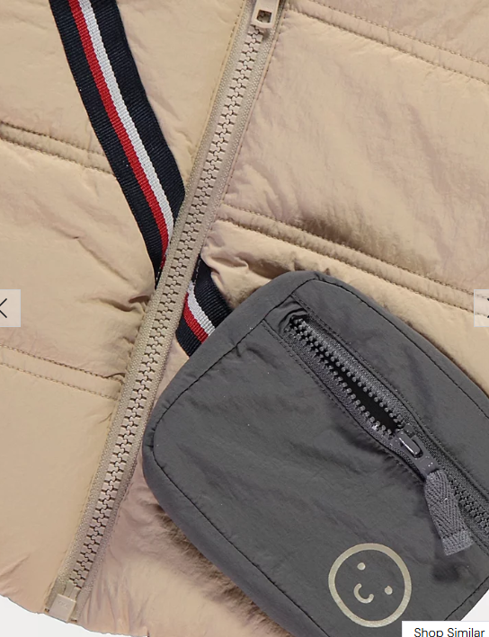 George Puffer Jacket with attach Strap Bag