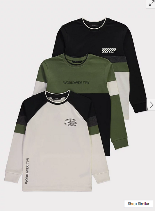 George Pack of 3 Worldwide Shirts