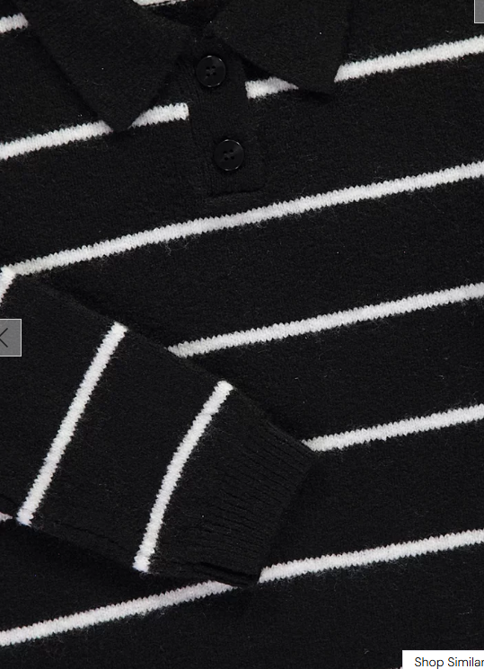 George Stripe Knitted Polo Jumper
