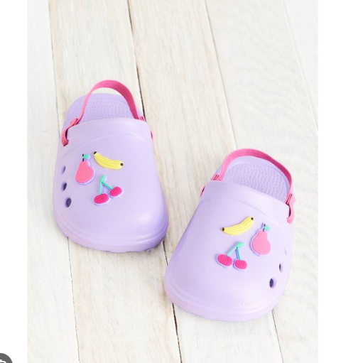 Tu Clothing Lilac Fruit Badge Ankle Strap Clog