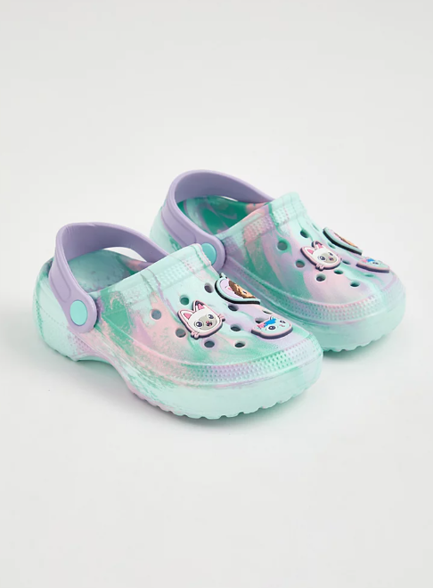 George Pastel Marble Badge Clogs Adventure