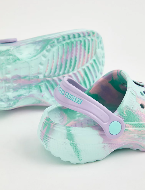 George Pastel Marble Badge Clogs Adventure