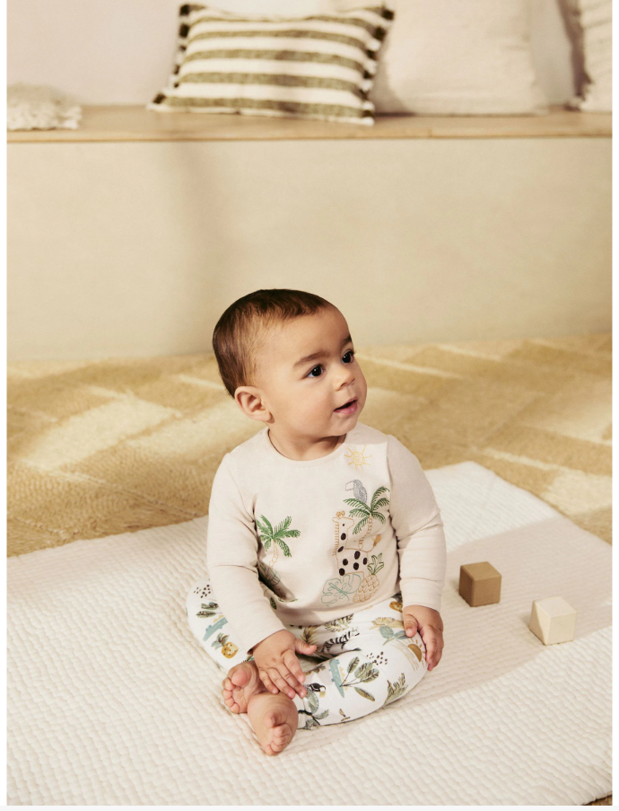 Next Embroided Animal Shirt & Trouser Set