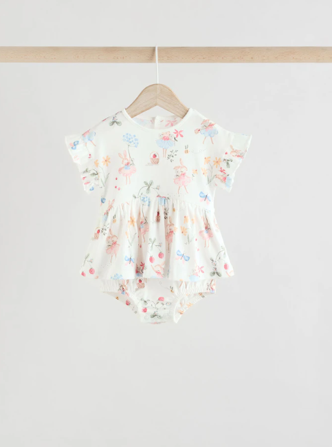 Next Cream Floral Romper